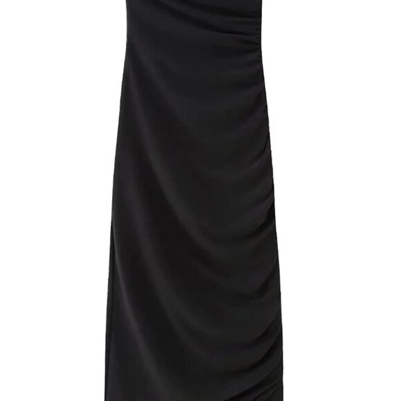 ZARA DRAPED MIDI DRESS NWT - Picture 10 of 11